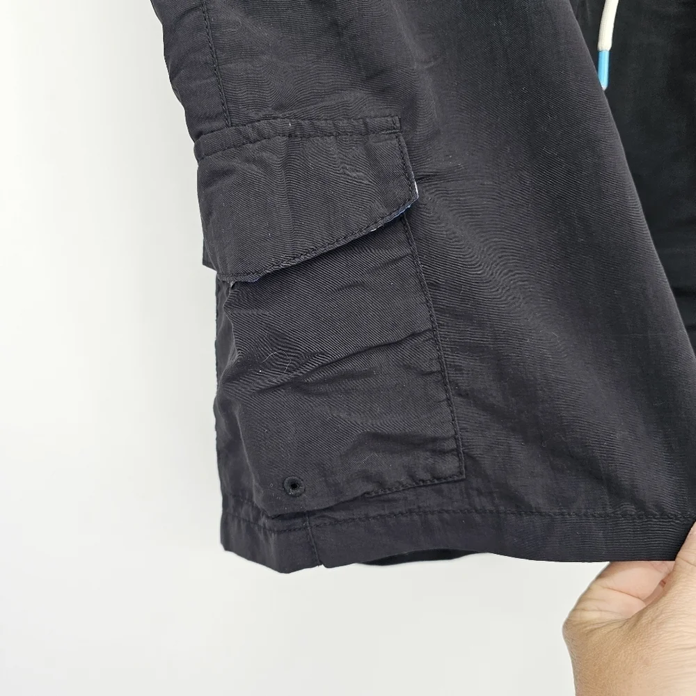 Tommy Bahama Black Cargo Drawstring Swim Trunks Shorts Mens Size Large